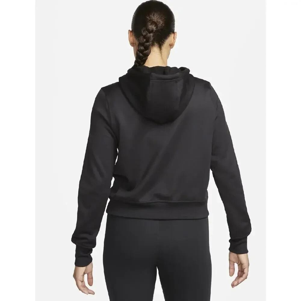 Nike Women's One Therma-FIT Graphic Hoodie Black/Lt Iron Ore, Small - Women's At - Picture 2 of 7